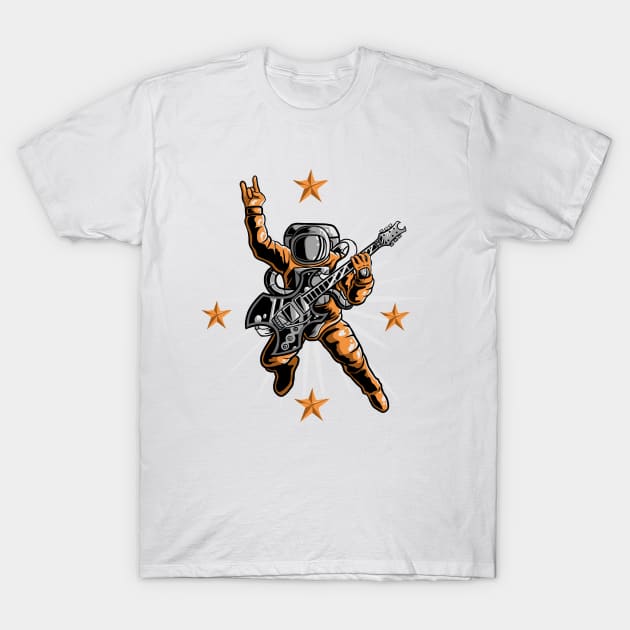 Astronaut want to be a Rockstrar T-Shirt by BLUESIDE